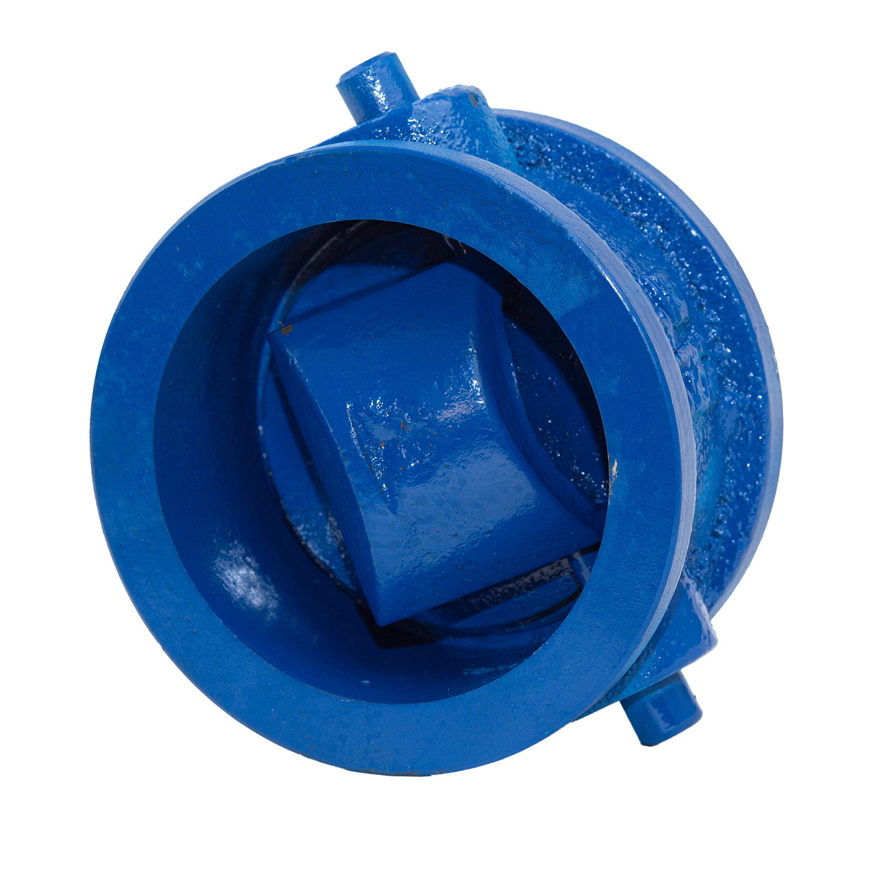 Клапан обратный чугунный поворотный (19ч21бр) Ду 100 Ру 16 межфл КАЗ